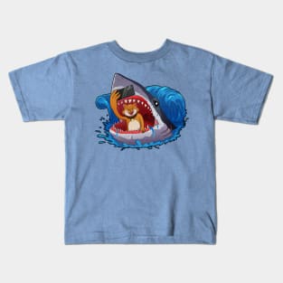 Cat Selfie Inside of Shark Kids T-Shirt